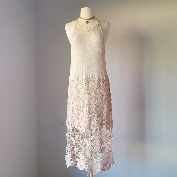 Free People Dresses & Skirts - Beautiful Boho Free People Ribbed Maxi Dress